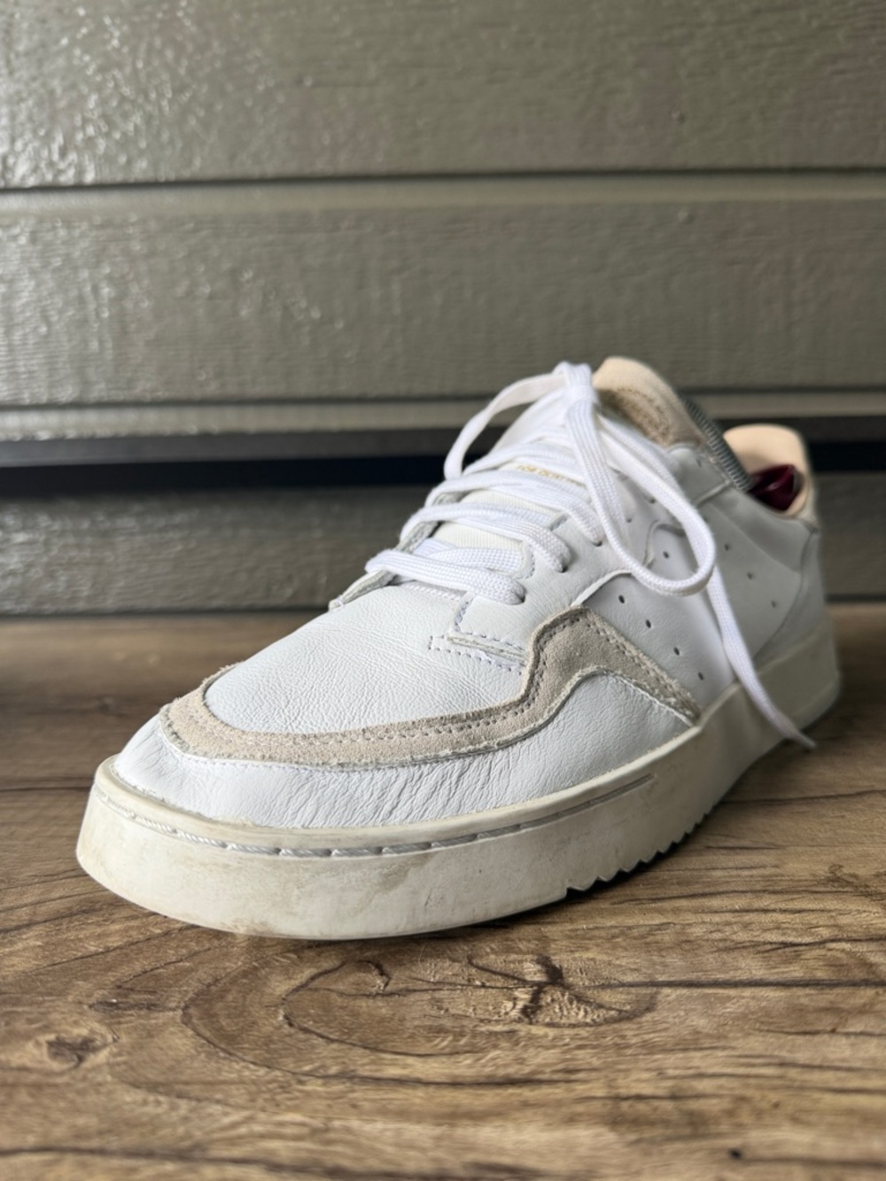 Adidas Supercourt Ecru Tint Men’s White and Cream Sneakers size 12.5